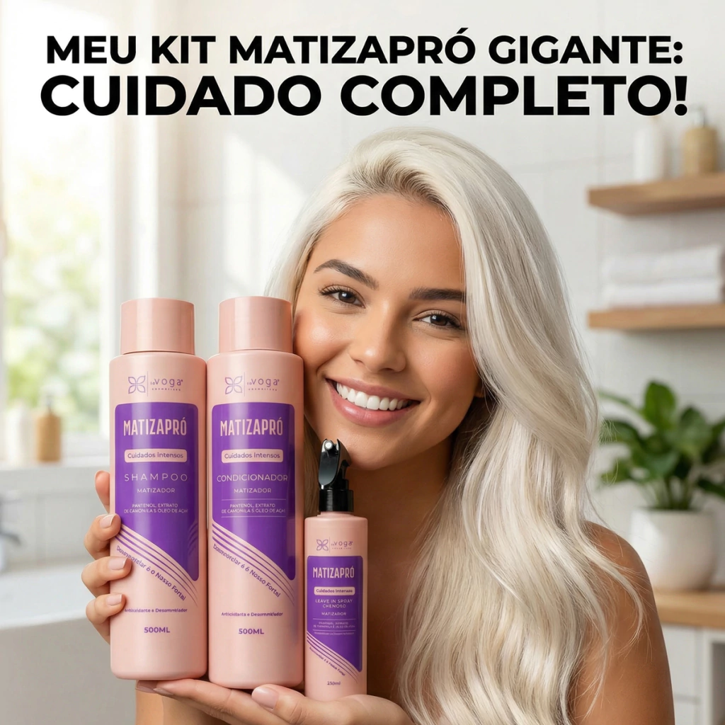 Kit Shampoo, Condicionador e Leave-in MatizaPró